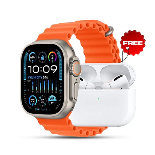 Ultra Smart Watch with Free Wireless Earbuds